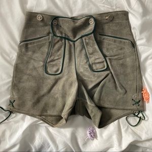 Vintage leather lederhosen shorts